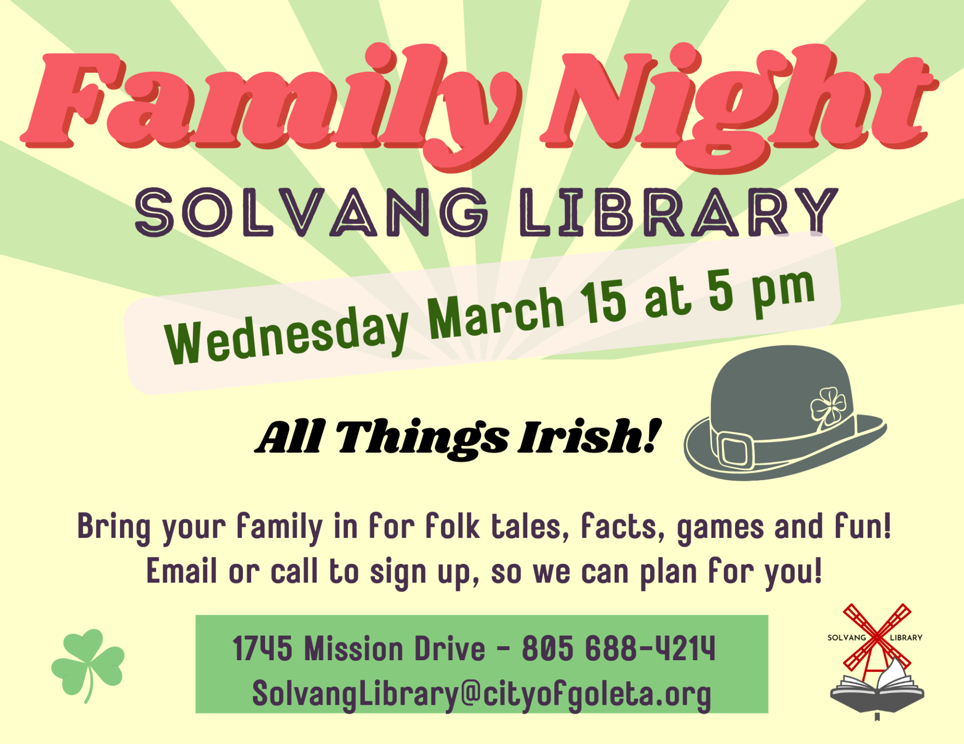 Family Night Solvang March 2023