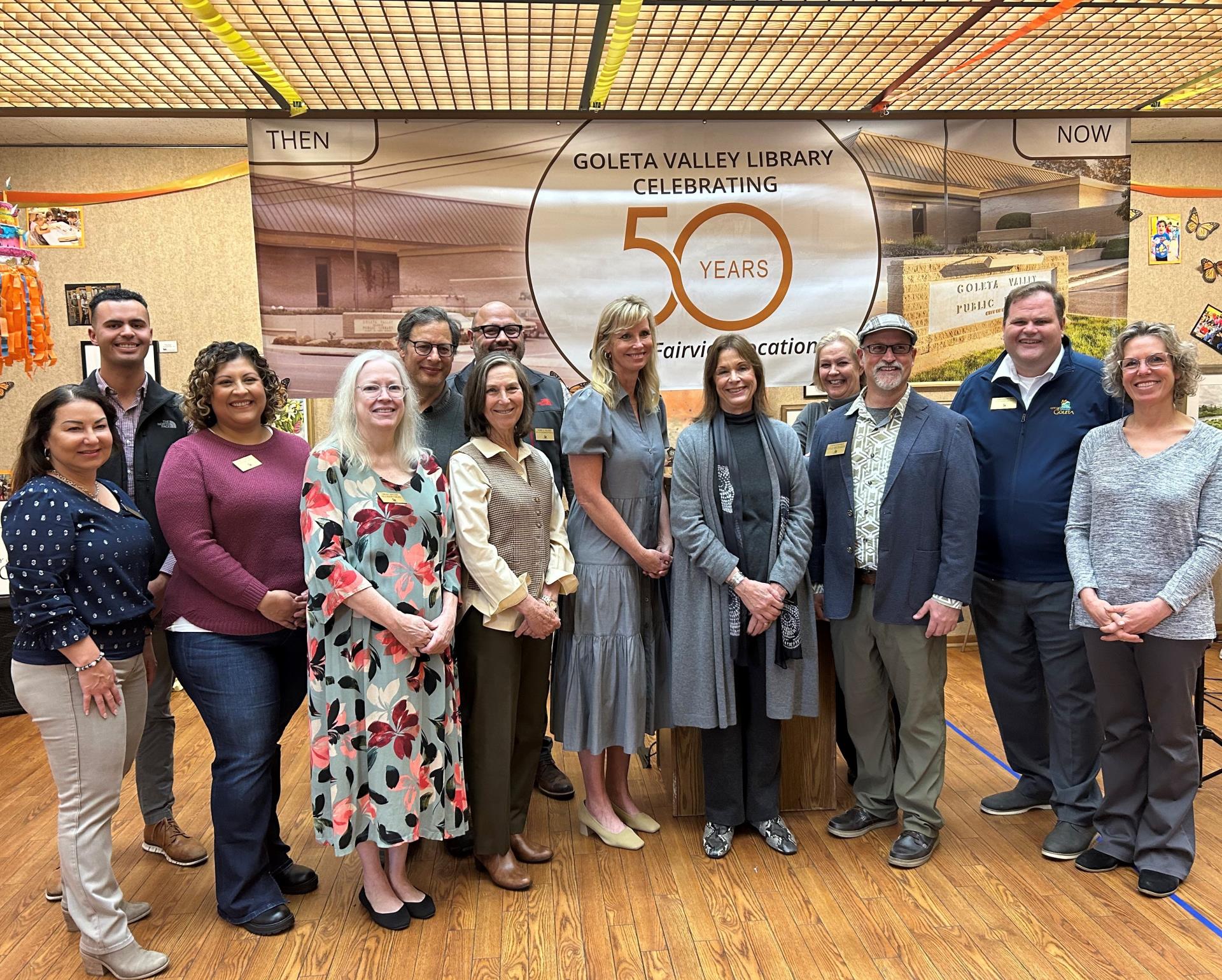 Library 50 Year Group Photo_Speakers at Event