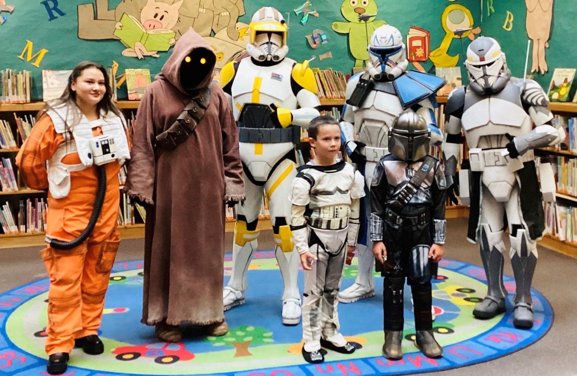 Star Wars Day_Kids with volunteers from the 501st Legion